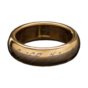 El Señor de los Anillos Anillo Único de tungsteno (bañado en oro) Talla 08