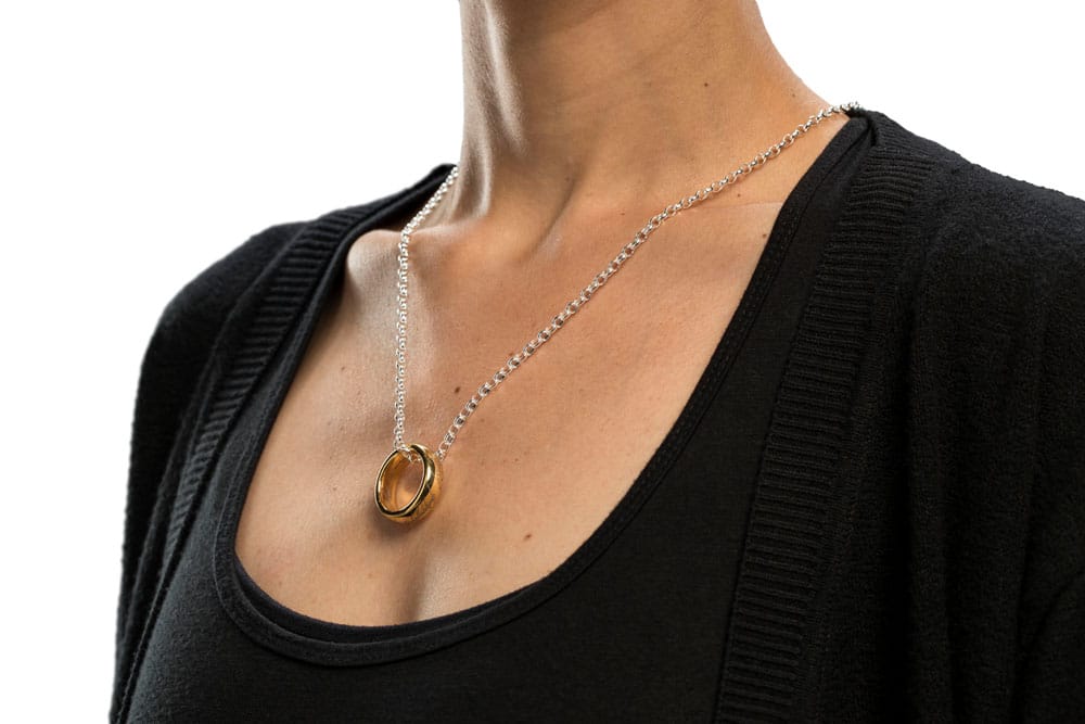 El Señor de los Anillos Anillo Único de tungsteno (bañado en oro) Talla 10