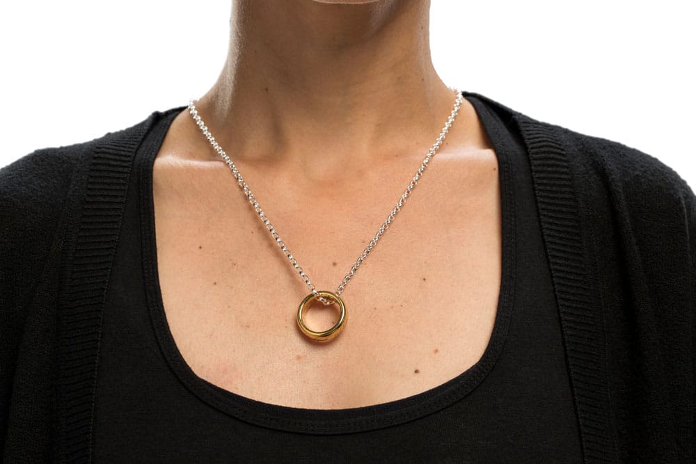 El Señor de los Anillos Anillo Único de tungsteno (bañado en oro) Talla 12