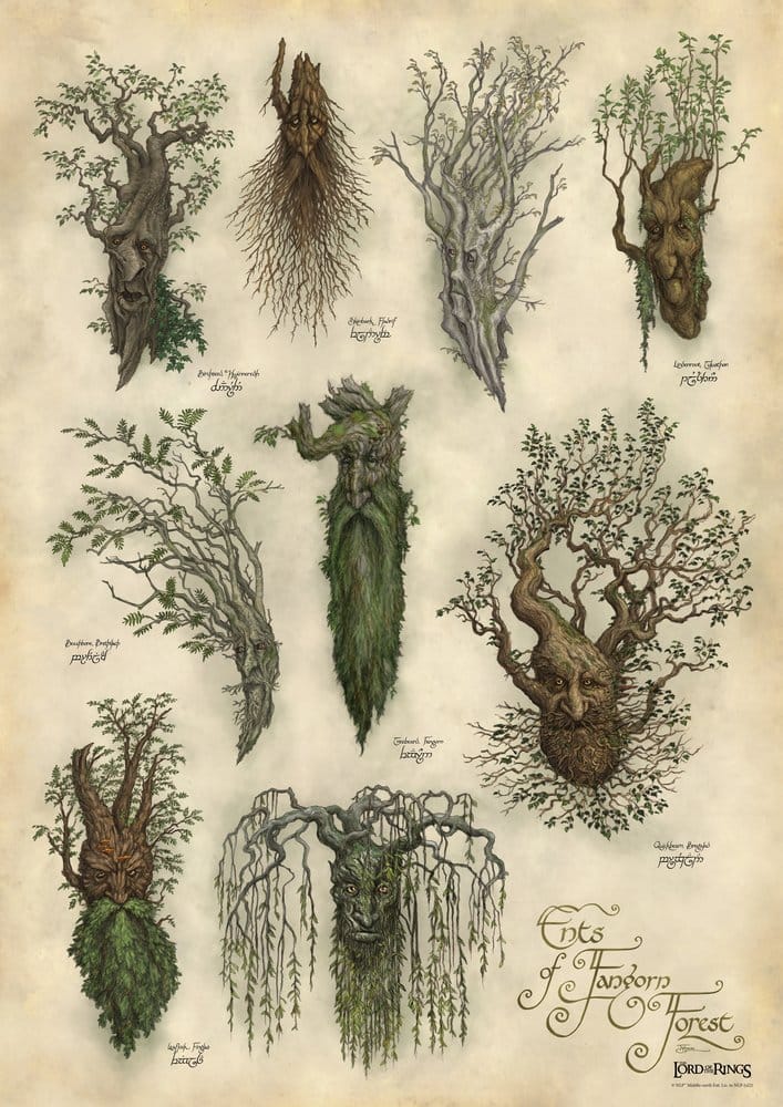 El Señor de los Anillos Litografia Ent's of Fangorn Forest 59 x 30 cm Frikytopia