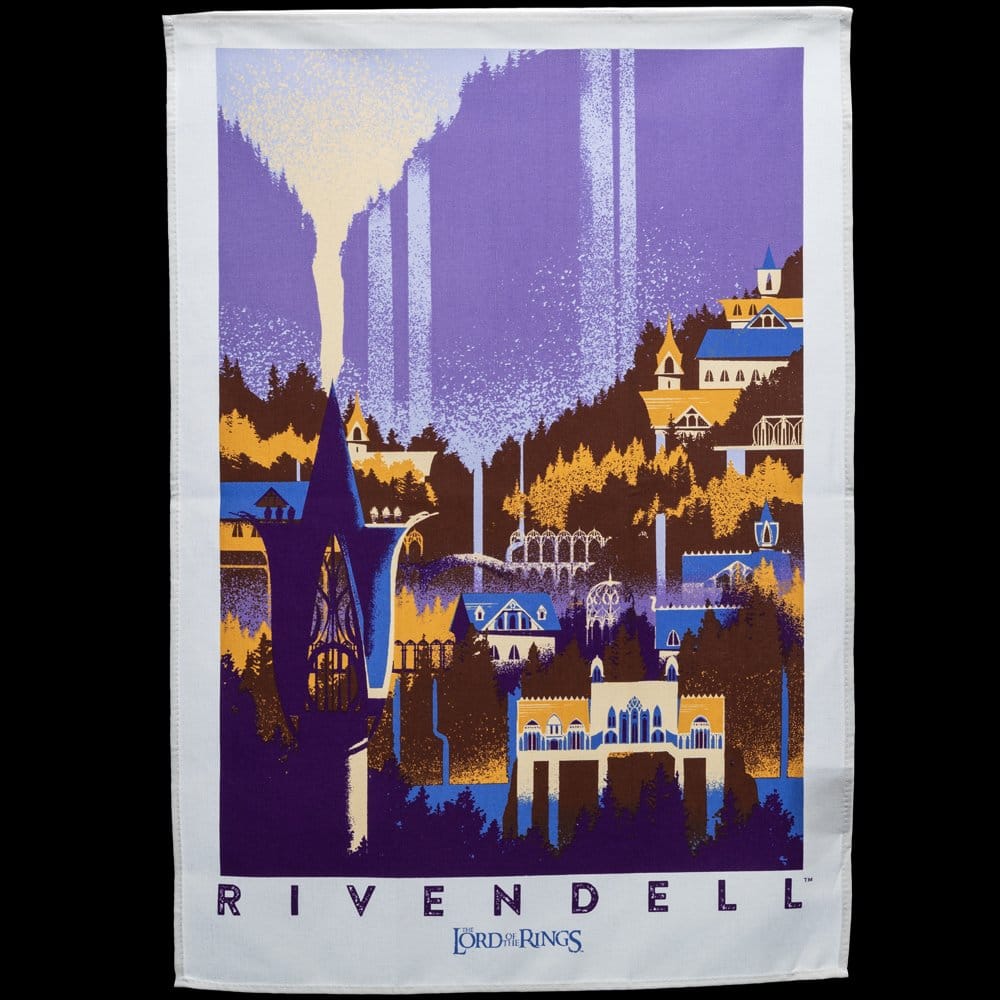 El Señor de los Anillos juego de 2 Paños de cocina Rivendell & Hobbiton 70 cm
