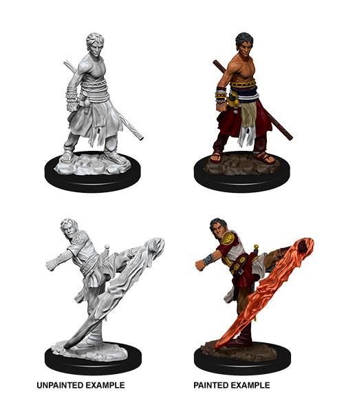 D&D Nolzur's Marvelous Miniatures Miniaturas sin pintar Male Half-Elf Monk Caja (6) Frikytopia