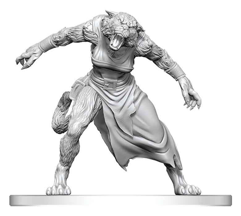 Pathfinder Battles Deep Cuts Miniatura sin pintar Hombre Tigre 13 cm Frikytopia
