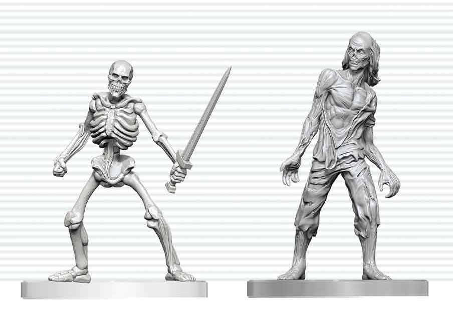 Dungeons & Dragons Nolzur's Marvelous Miniatures Miniatura sem pintar Zombie & Esqueleto 14 cm