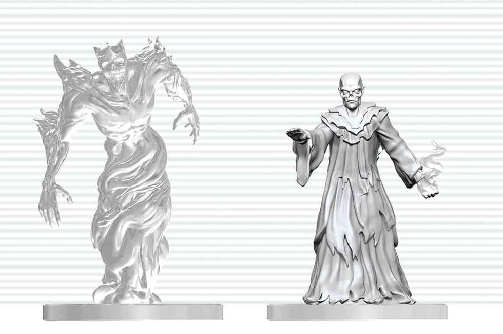 Dungeons & Dragons Nolzur's Marvelous Miniatures Miniatura sin pintar Ghast Invocador de Tumbas & Espectro 14 cm Frikytopia