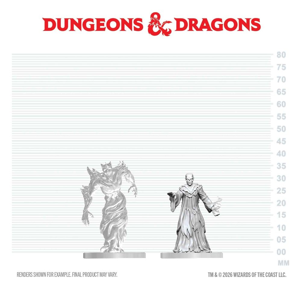 Dungeons & Dragons Nolzur's Marvelous Miniatures Miniatura sin pintar Ghast Invocador de Tumbas & Espectro 14 cm
