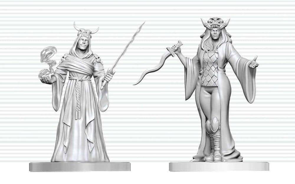 Dungeons & Dragons Nolzur's Marvelous Miniatures Miniatura sem pintar Fanático cultista & Hierofante 14 cm