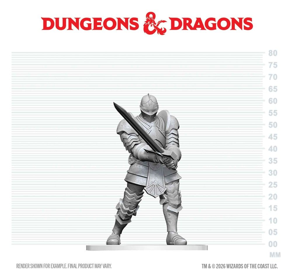 Dungeons & Dragons Nolzur's Marvelous Miniatures Miniatura sem pintar Red Knight Guardian Golem 14 cm