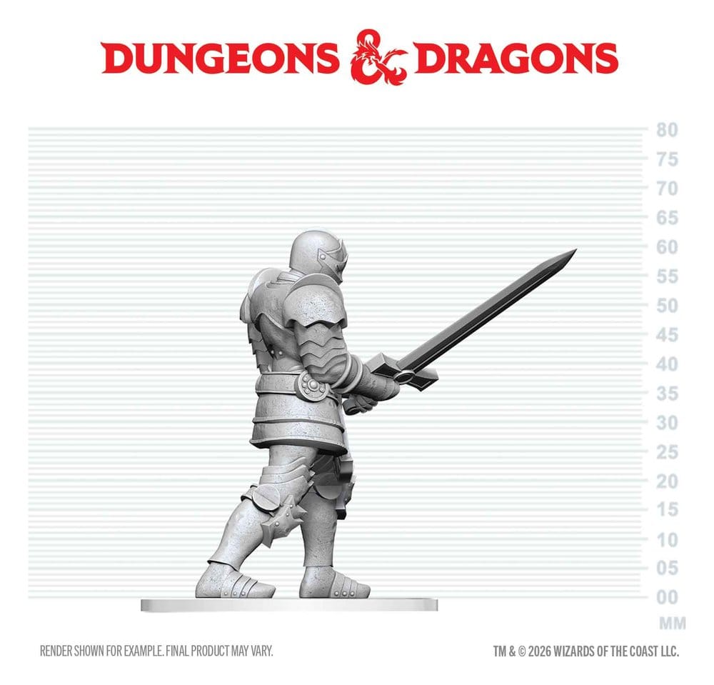 Dungeons & Dragons Nolzur's Marvelous Miniatures Miniatura sem pintar Red Knight Guardian Golem 14 cm