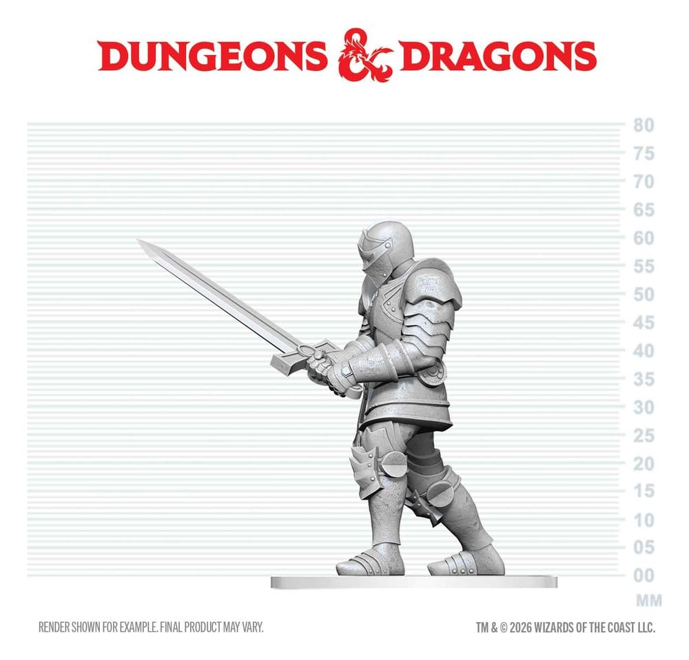 Dungeons & Dragons Nolzur's Marvelous Miniatures Miniatura sem pintar Red Knight Guardian Golem 14 cm