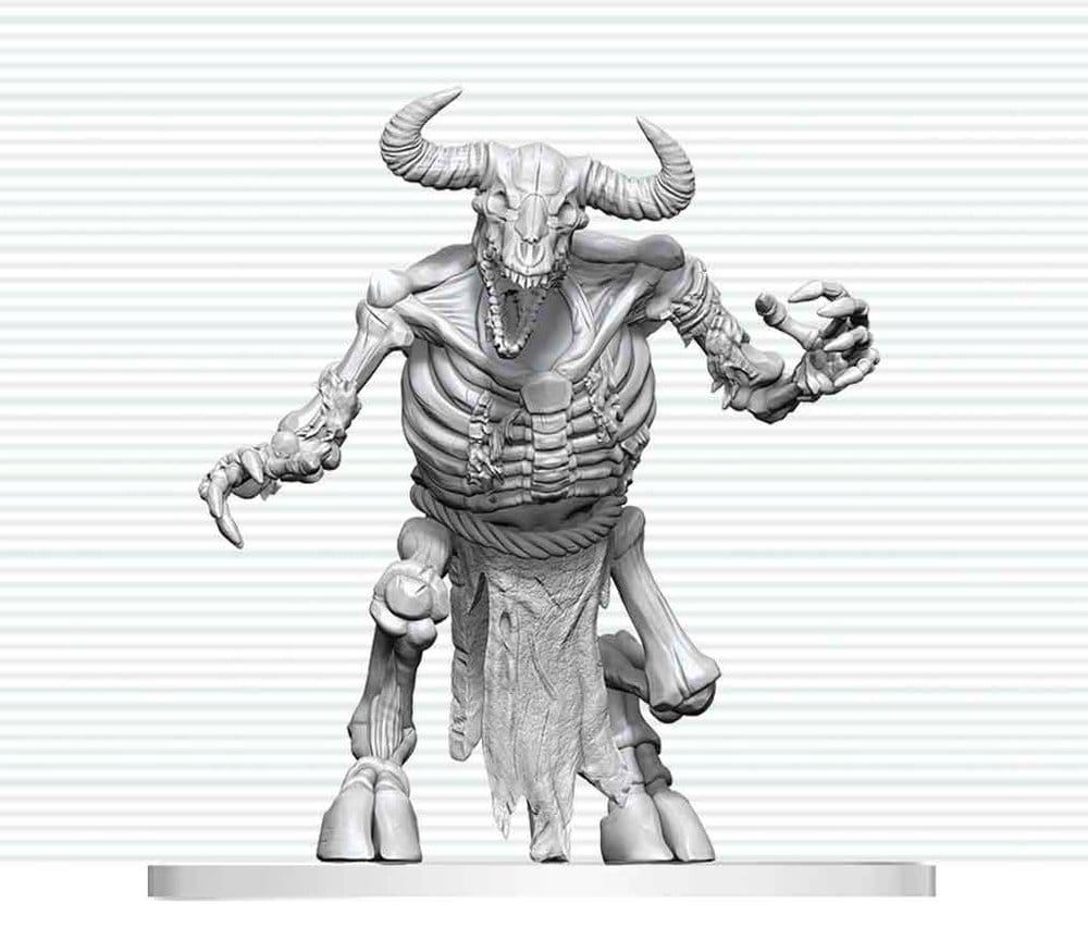 Dungeons & Dragons Nolzur's Marvelous Miniatures Miniatura sem pintar Esqueleto de Minotauro 17 cm