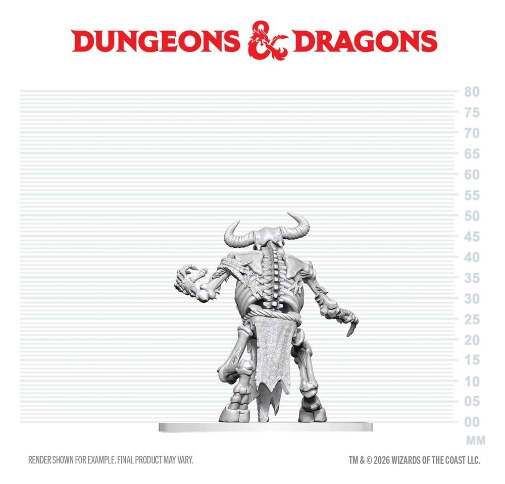 Dungeons & Dragons Nolzur's Marvelous Miniatures Miniatura sem pintar Esqueleto de Minotauro 17 cm