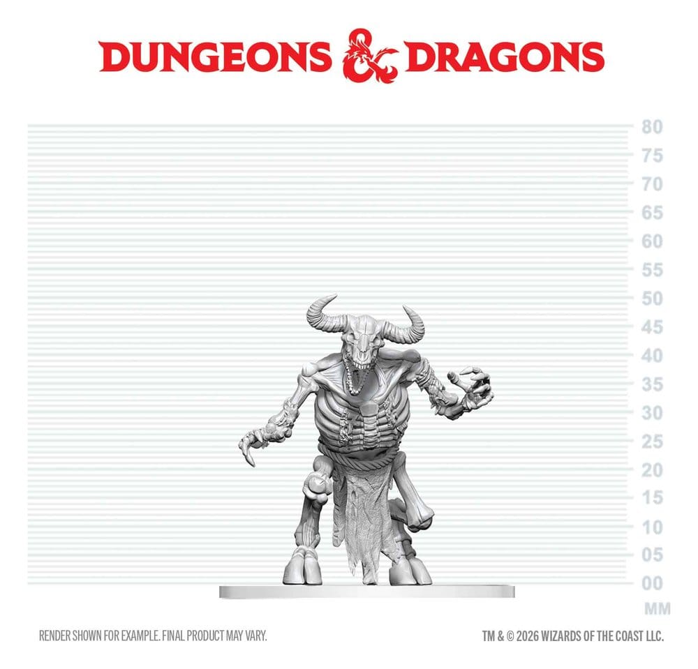 Dungeons & Dragons Nolzur's Marvelous Miniatures Miniatura sem pintar Esqueleto de Minotauro 17 cm