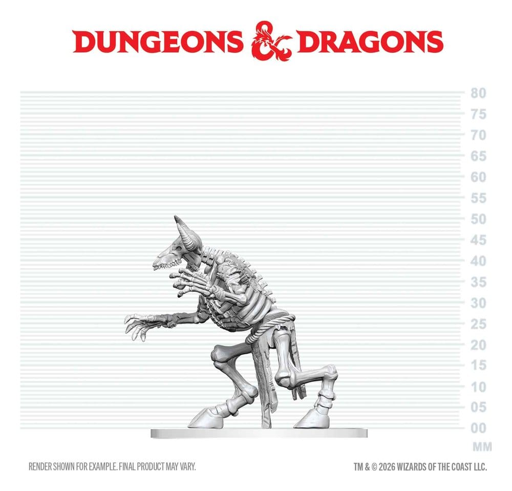 Dungeons & Dragons Nolzur's Marvelous Miniatures Miniatura sem pintar Esqueleto de Minotauro 17 cm
