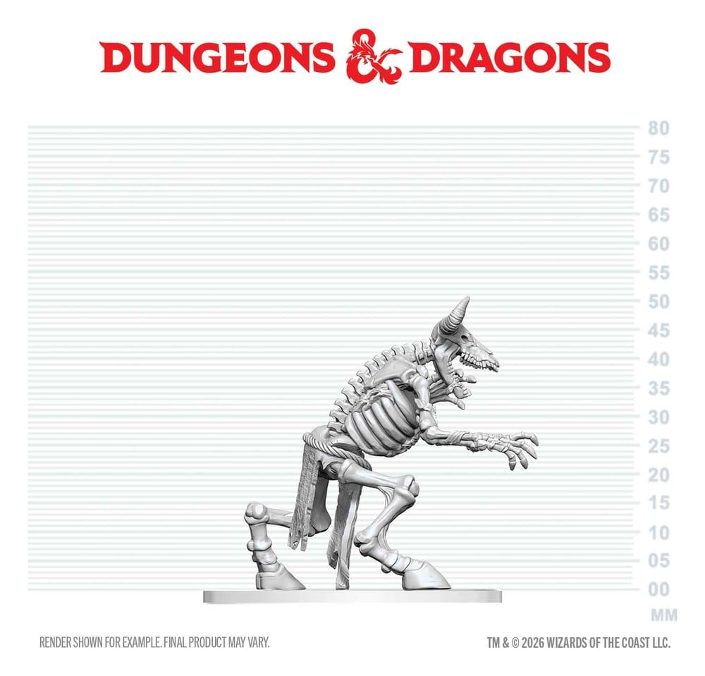 Dungeons & Dragons Nolzur's Marvelous Miniatures Miniatura sem pintar Esqueleto de Minotauro 17 cm