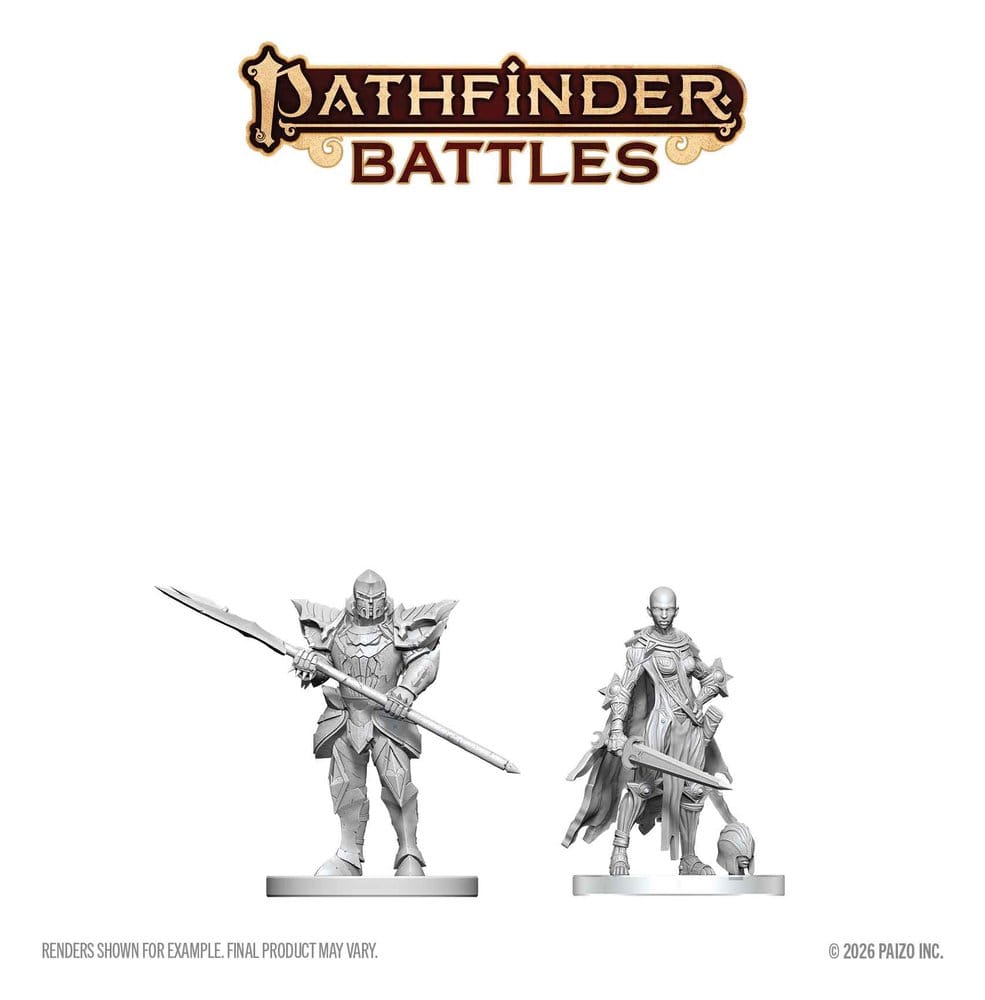 Pathfinder Battles Deep Cuts Miniatura sin pintar Nail & Rack Hellknights 14 cm