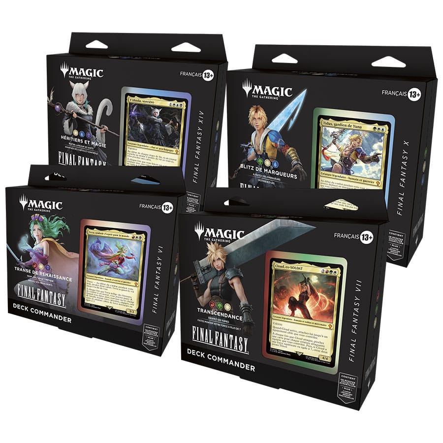 Magic the Gathering Final Fantasy Mazos de Commander Caja (4) francés