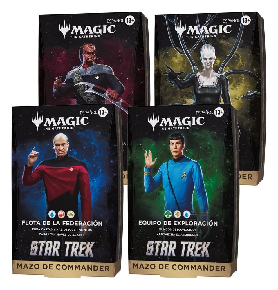 Magic the Gathering Star Trek Baralhos de Commander Caixa (4) castelhano Frikytopia