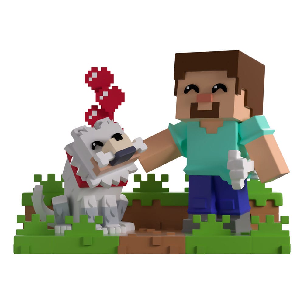 Minecraft Figura Vinyl Taming a Wolf 10 cm Frikytopia