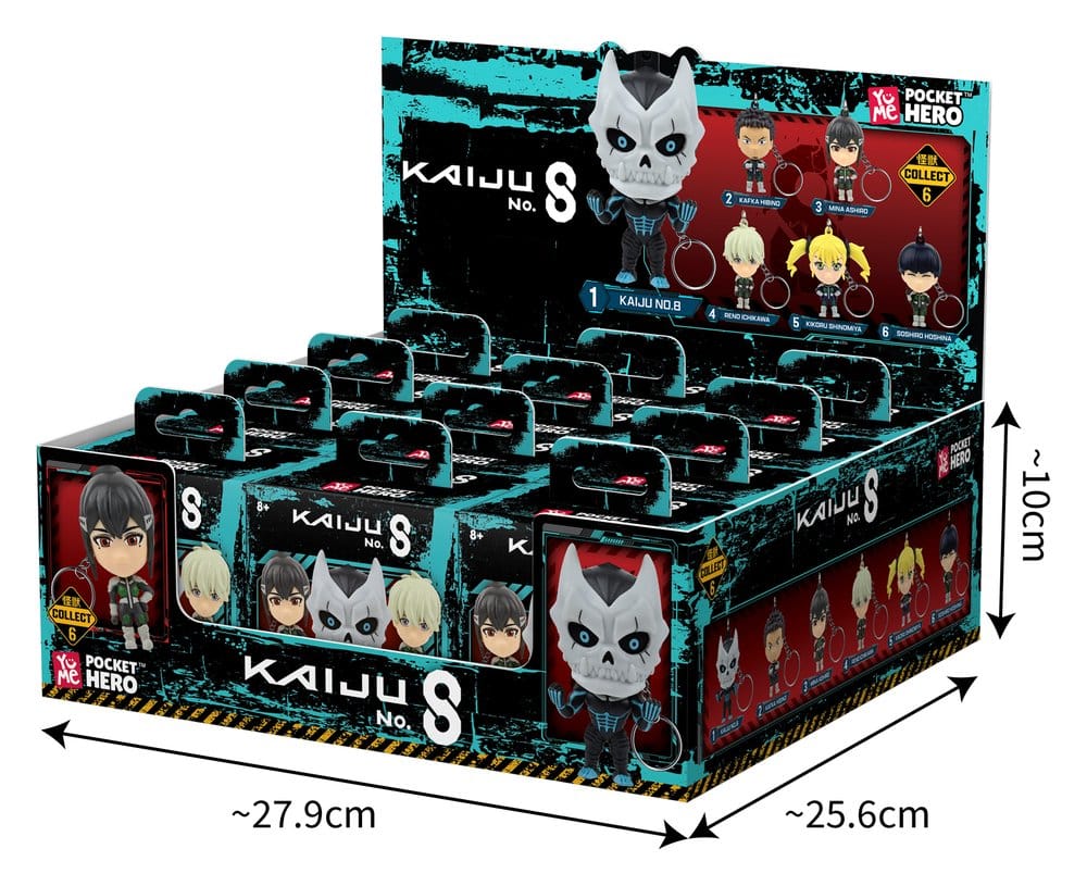 Kaiju No. 8 Pocket Hero Llaveros Series 1 Cajas Sorpresa Expositor (12)