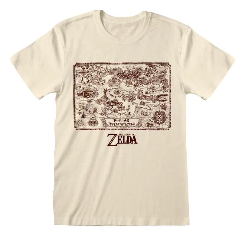 The Legend of Zelda T-shirt Map Of Kingdom Tamanho XL
